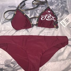 Burgundy Fox Bikini Set